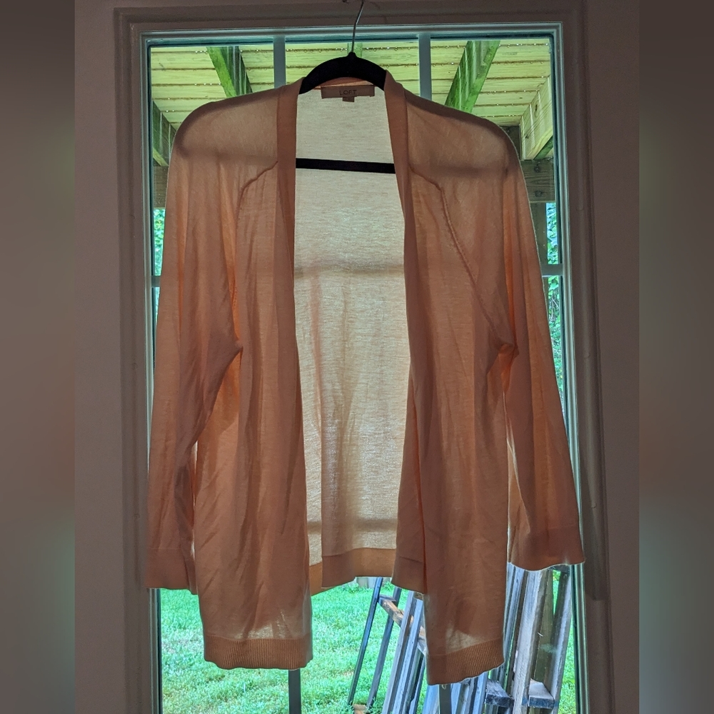 LOFT Pink XL loft 3/4 sleeve cardigan